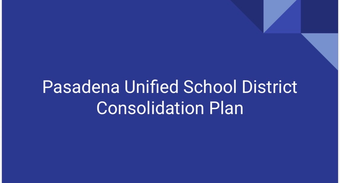 PUSD Consolidation Plan 2027, Title slide showing official district planning document